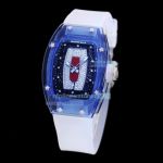 Swiss Replica Richard Mille RM07-02 Blue Transparent Case Diamond Dial Watch 